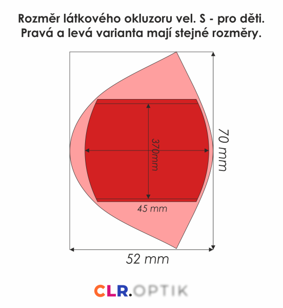 Látkový okluzor bez obrázku vel. S